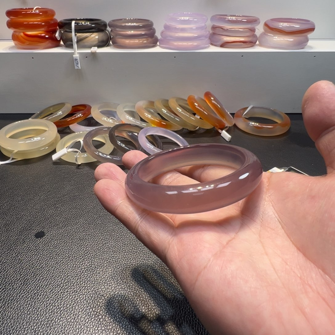 土***泥玛瑙/玉髓未镶嵌手镯