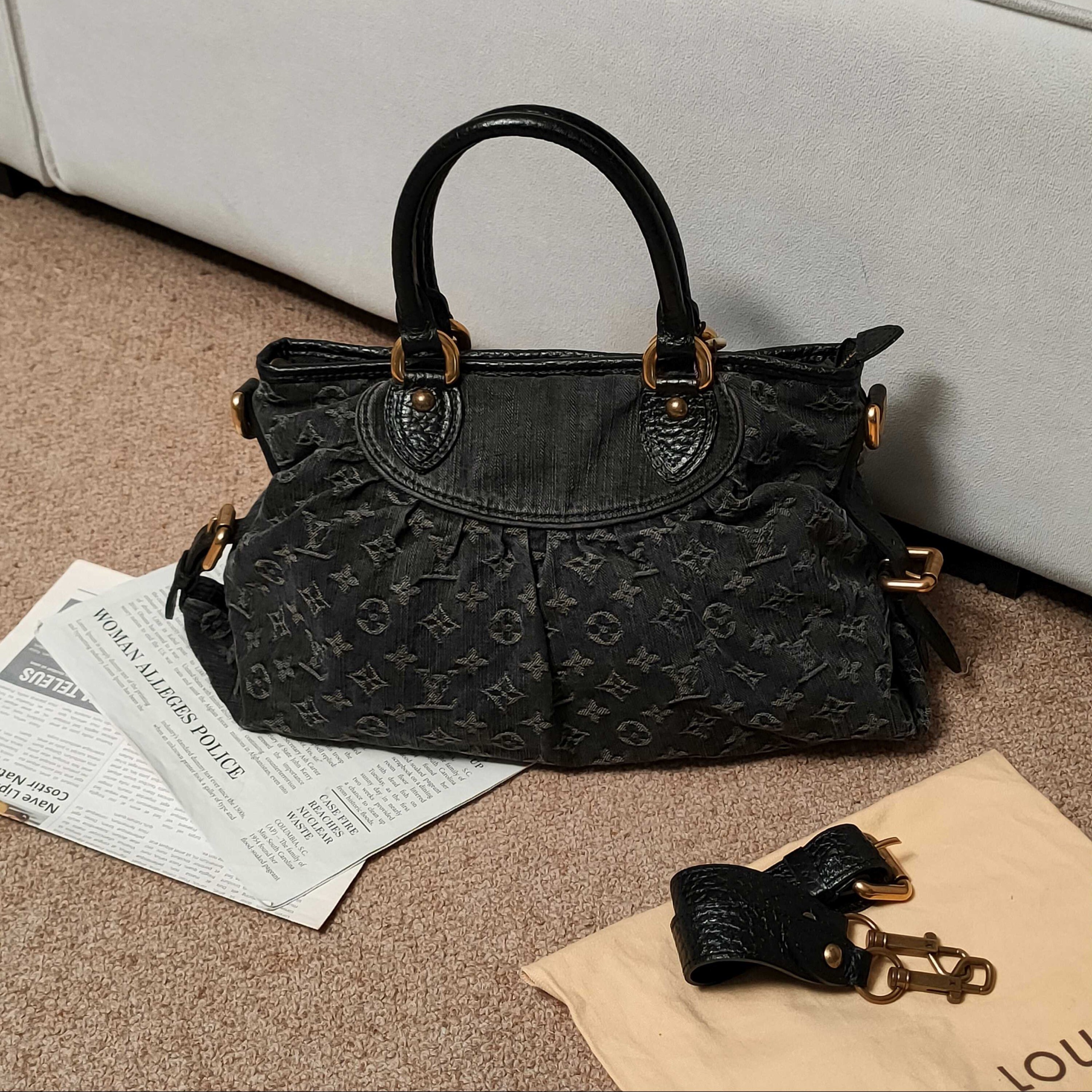 95新 LouisVuitton/路易威登 拼皮neo cabby小号手提单肩包40910