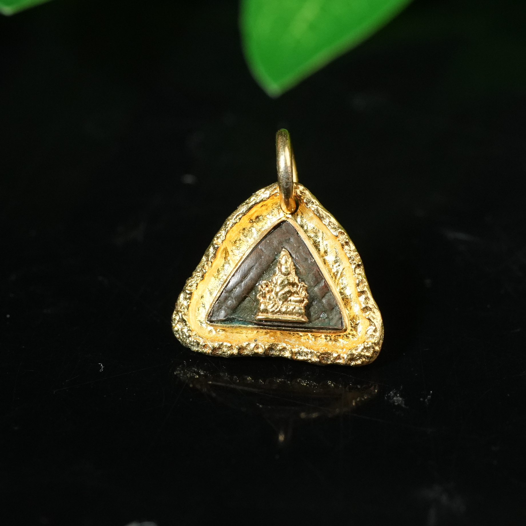 明早期银鎏金吊坠（银鎏金后镶嵌）【古珠精选】AAXXY2501143006