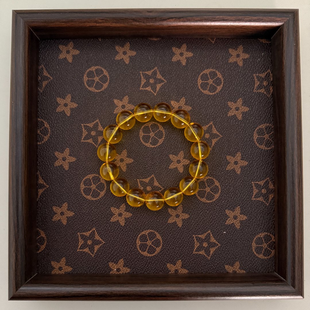 精品【净水珀】-圆珠-手串