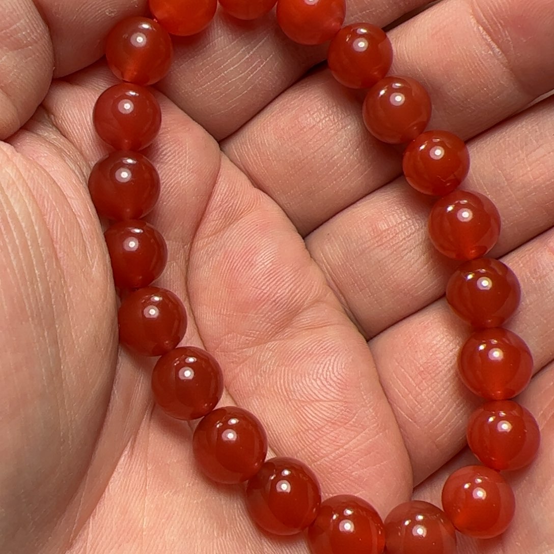 南红玛瑙手串未镶嵌