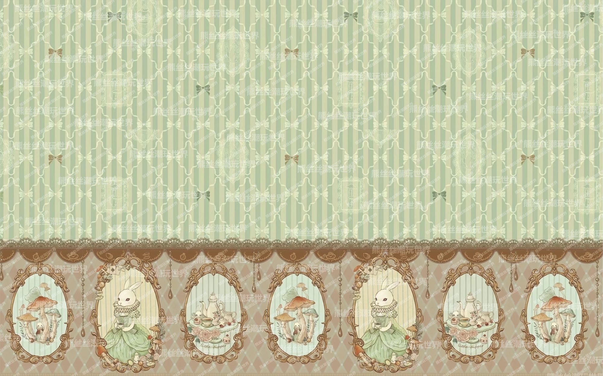 【熊丝丝装饰城】墙纸 娃娃屋diy配件材料道具