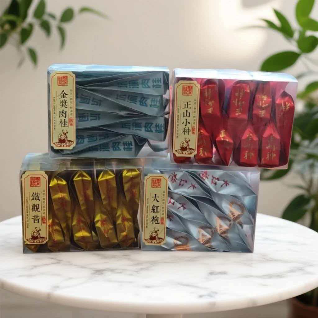 发4盒 四大名茶 铁观音 大红袍2025年新茶正山小种肉桂