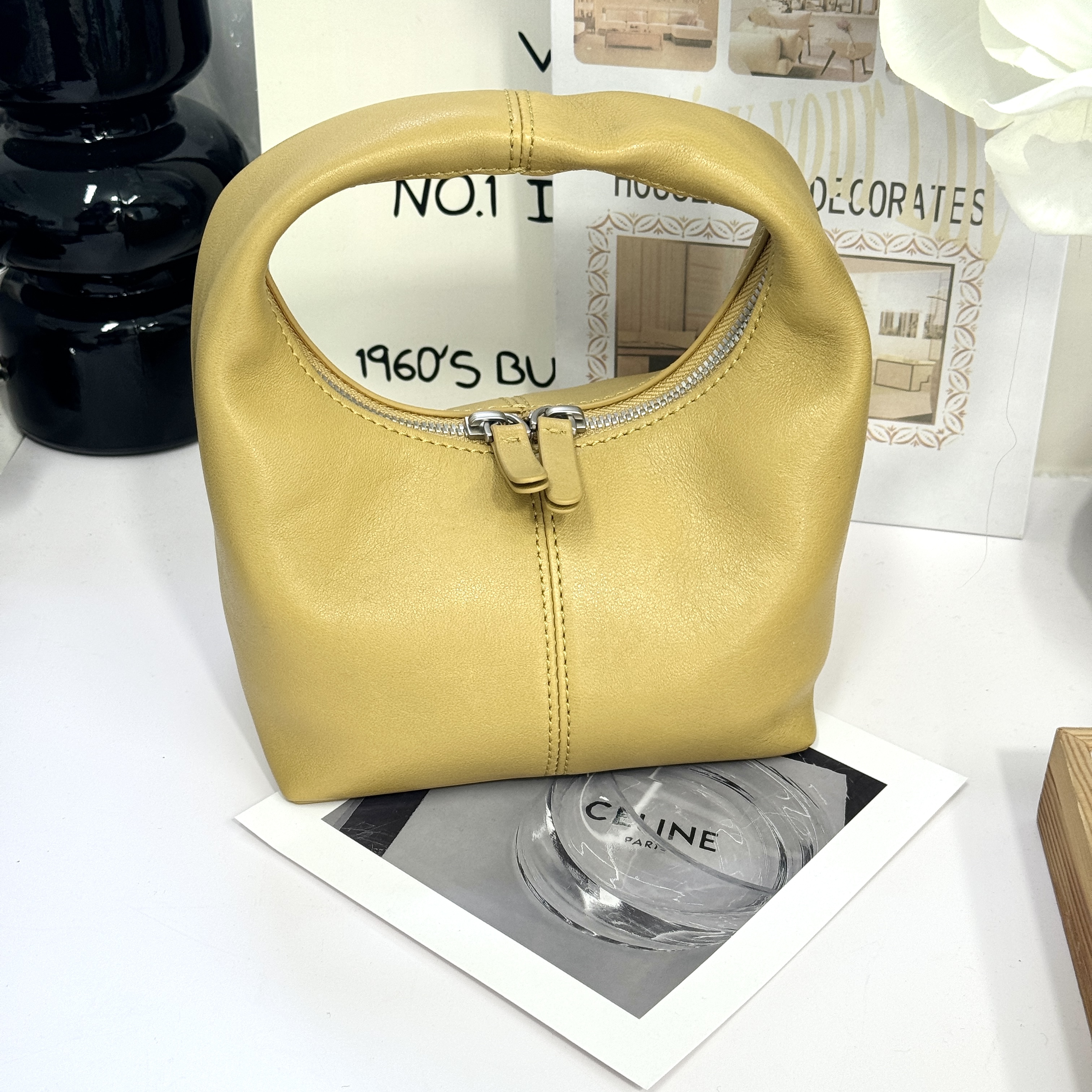 肆伍陆-单肩都市简约桶包腋下手拿包单根手提包