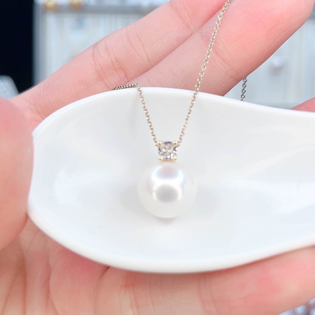 合金淡水珍珠吊坠(赠链)