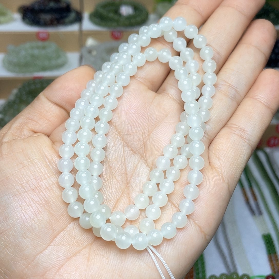 和田玉颈饰未镶嵌6mm