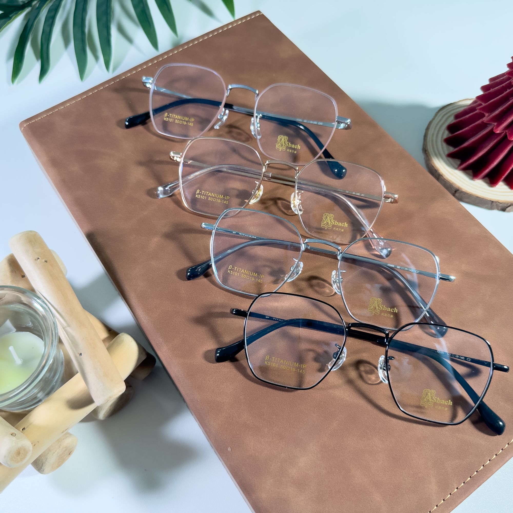 高奢高质巴恩风超轻钛眼镜框工厂批发