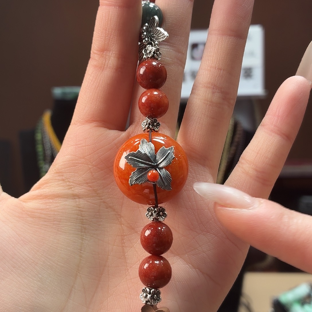 翡翠未镶嵌耳饰手串