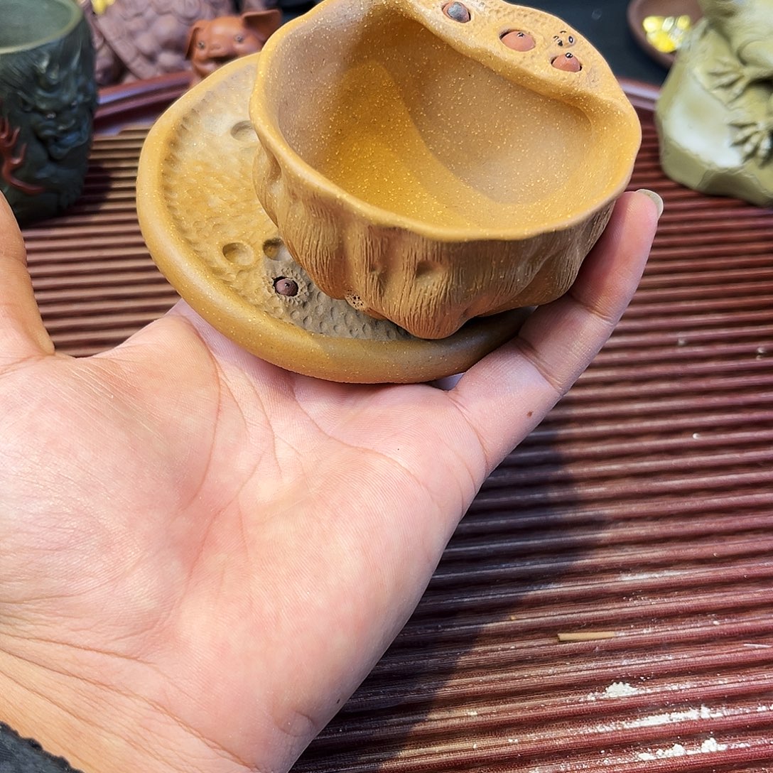 茶杯紫砂高端紫砂茶宠微瑕