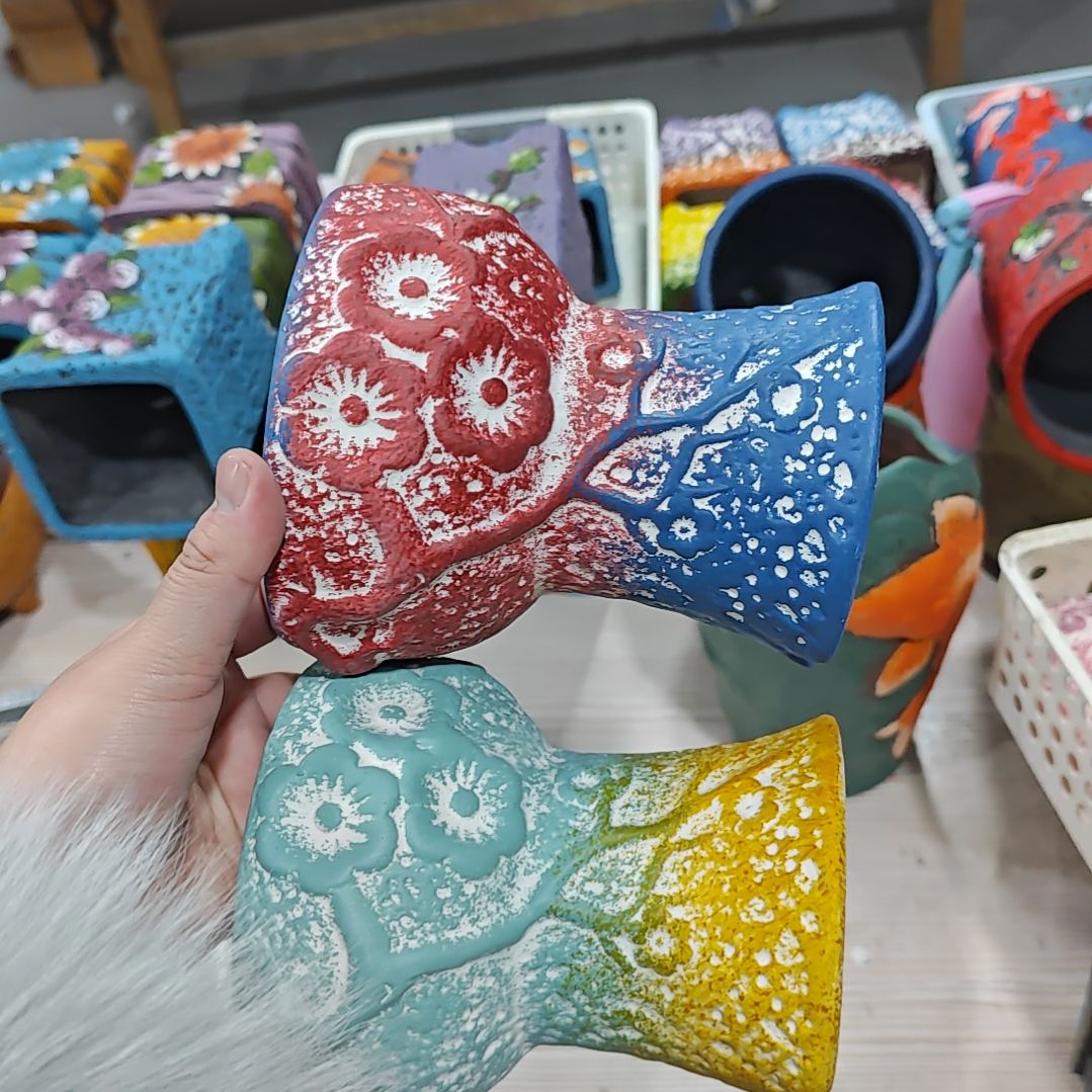 红陶吸水透气的白陶花盆凑满12发货