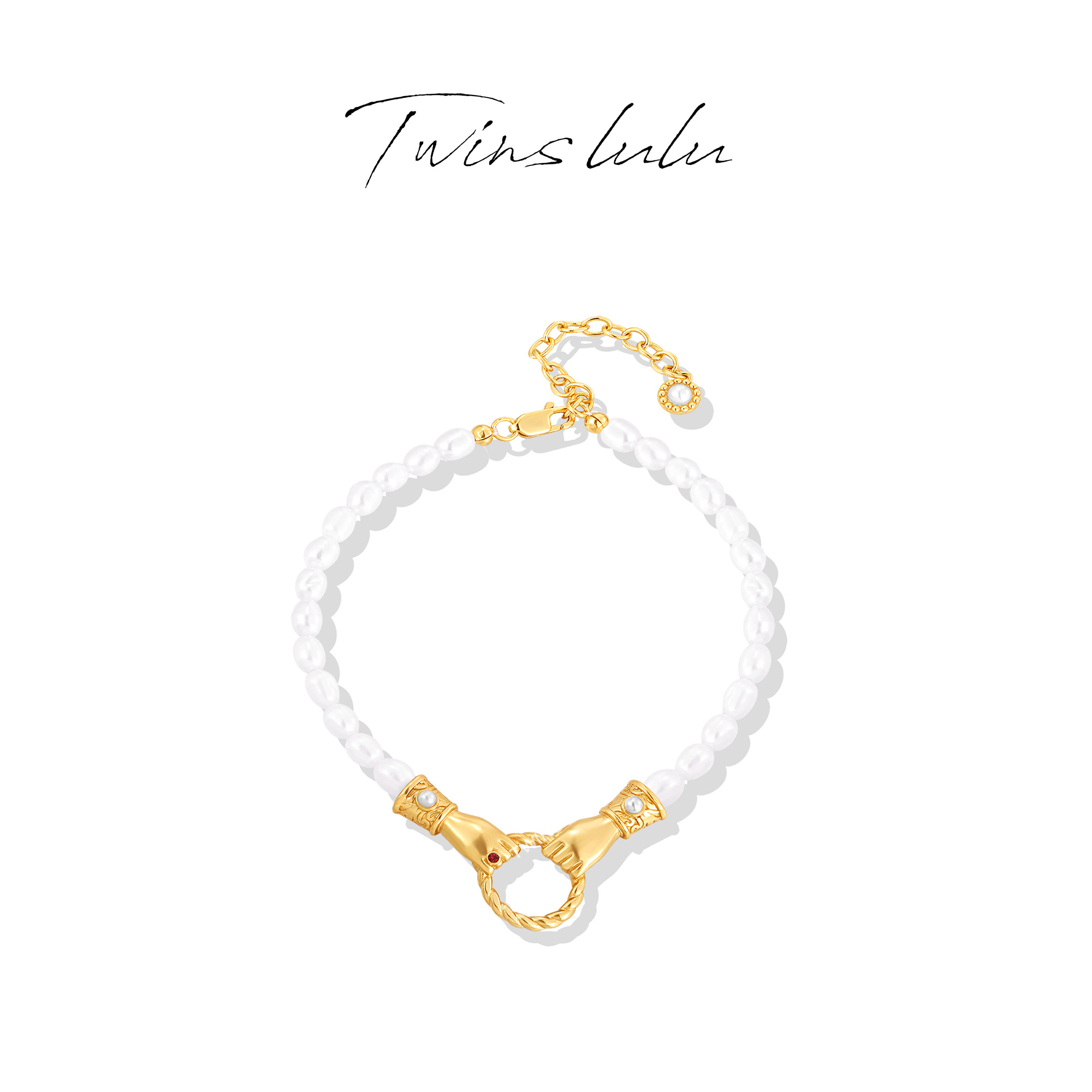 925银合成锆石手链 TWINS LULU925银气质百搭简约珠珠手链TSS7785