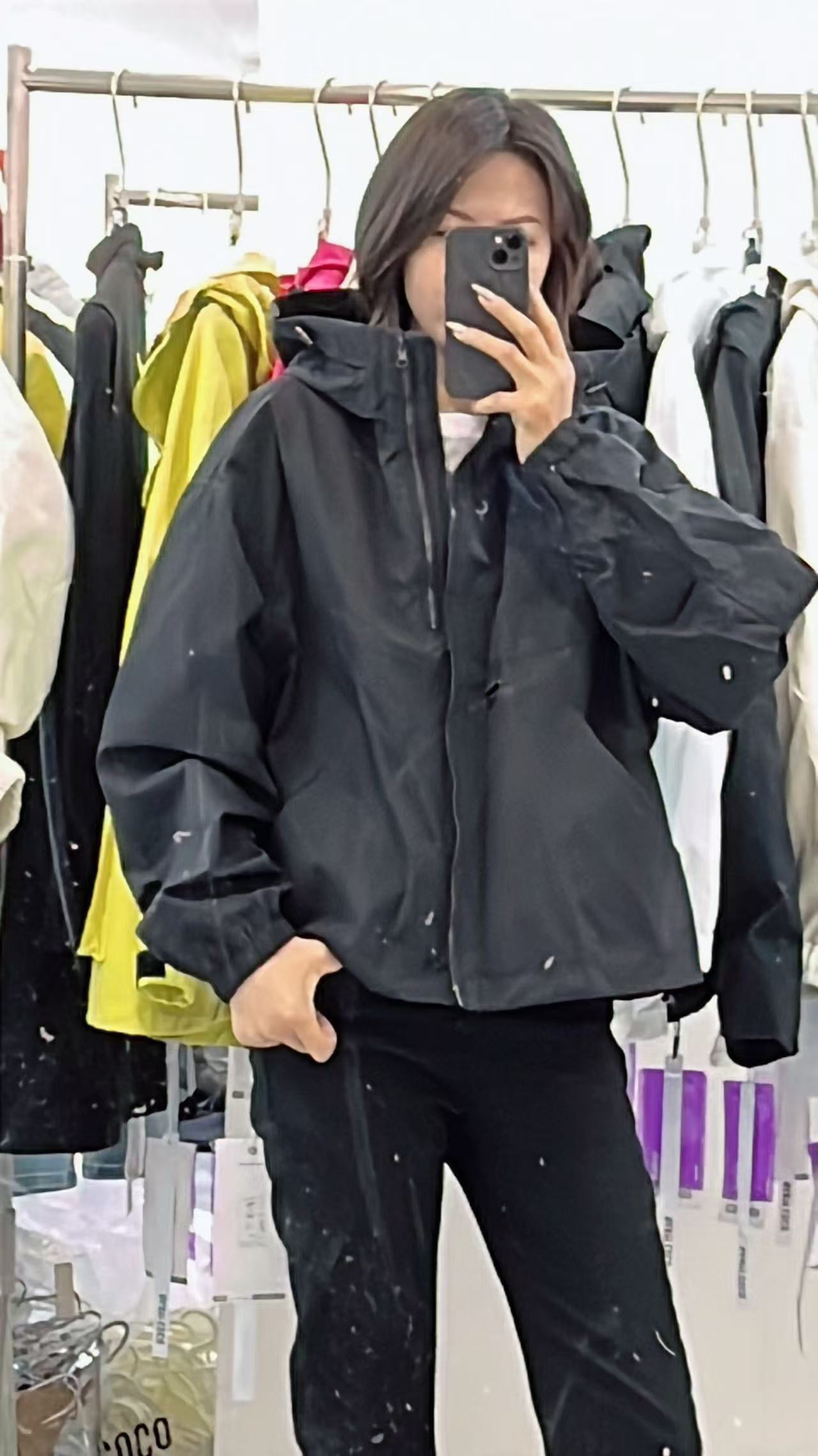 休闲女运动户外春季INS风不褪色情侣连帽百搭风衣短外套春秋