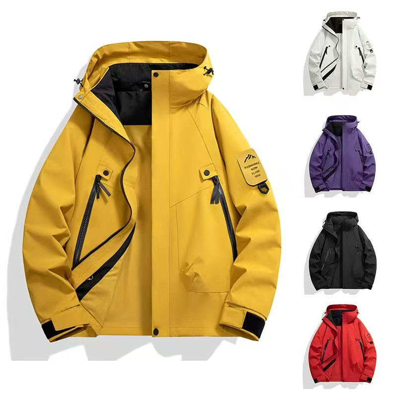 连帽冲锋衣春秋新款薄夹克男女士情侣户外套三防水风登山服2518