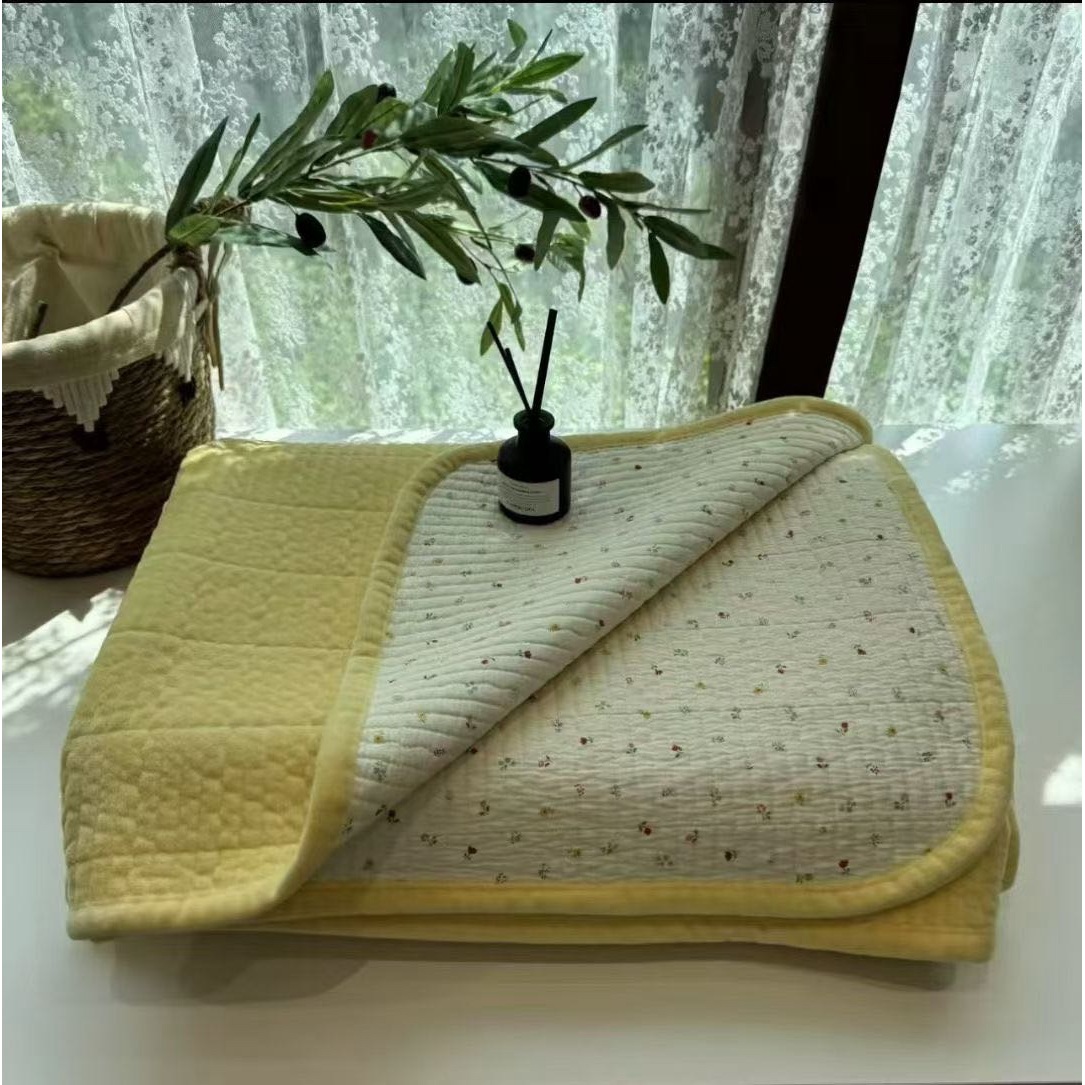 【福运鸟】纯棉婴儿绒小包边床盖