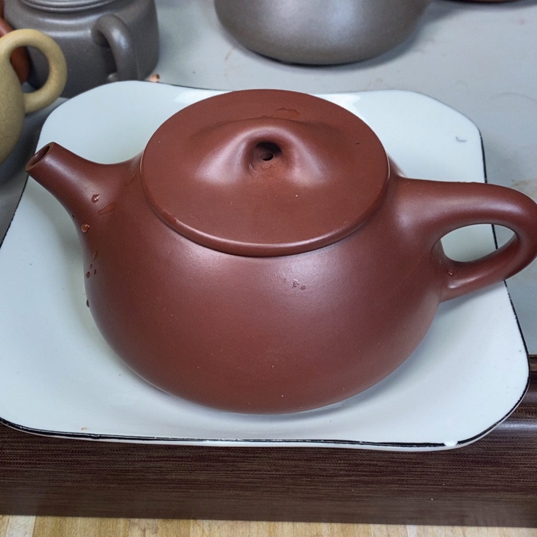 段泥茶壶行*宜兴紫砂大景州半手工