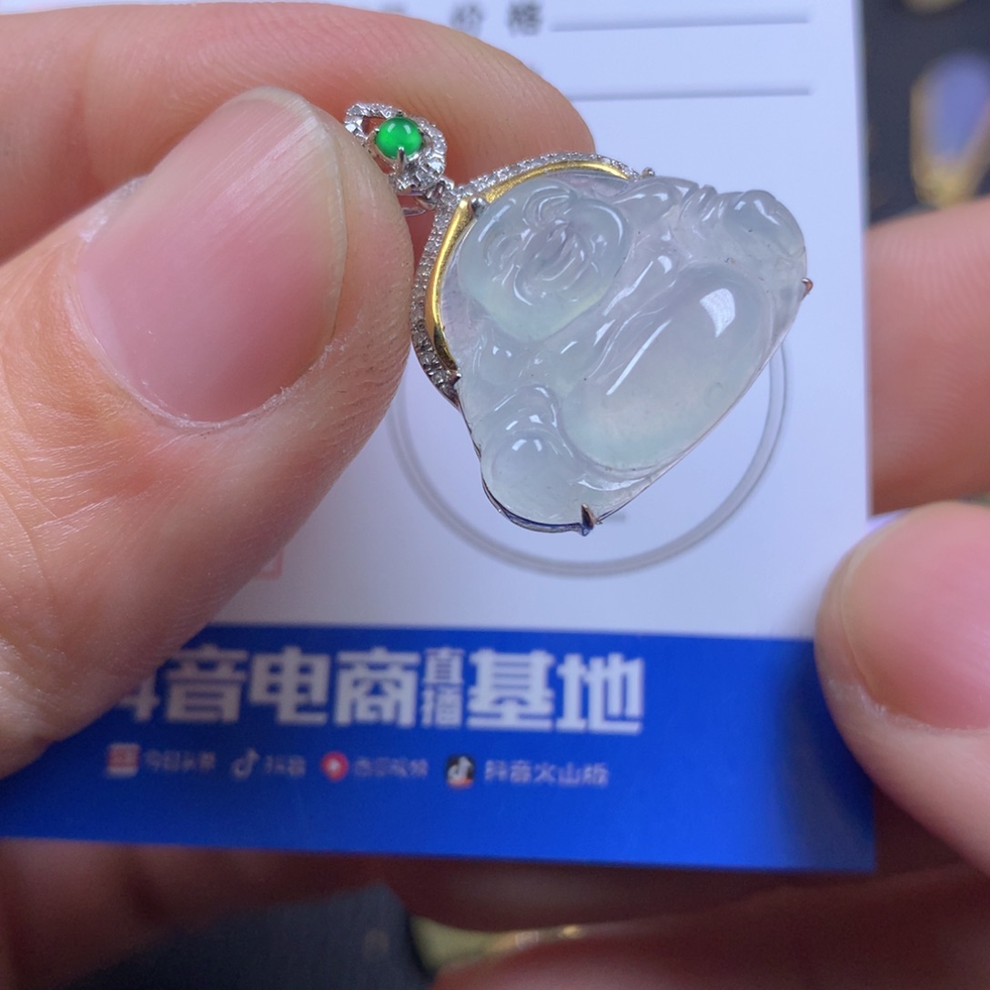 【闪购商品】翡翠颈饰18K金镶嵌翡翠