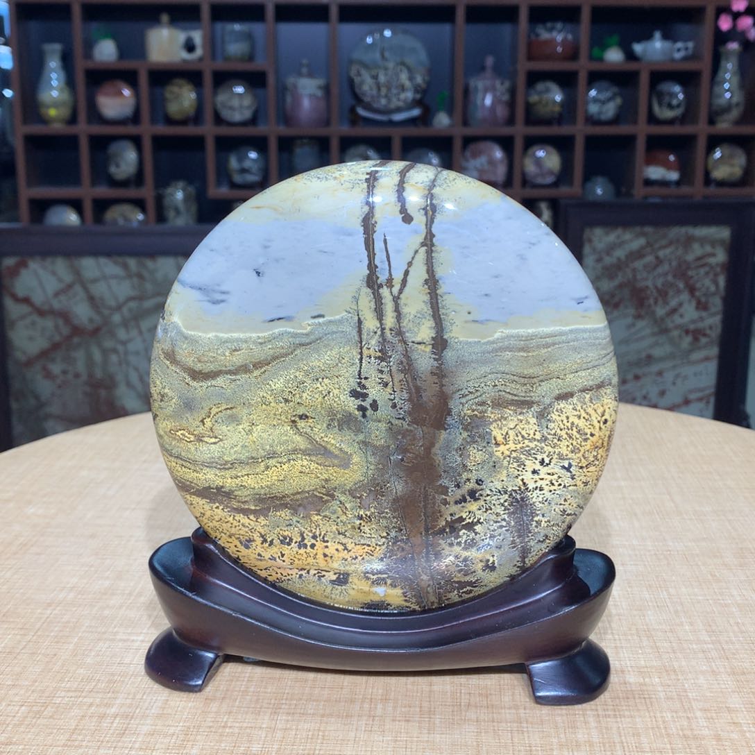 紫砂广西国画石摆件，收藏观赏