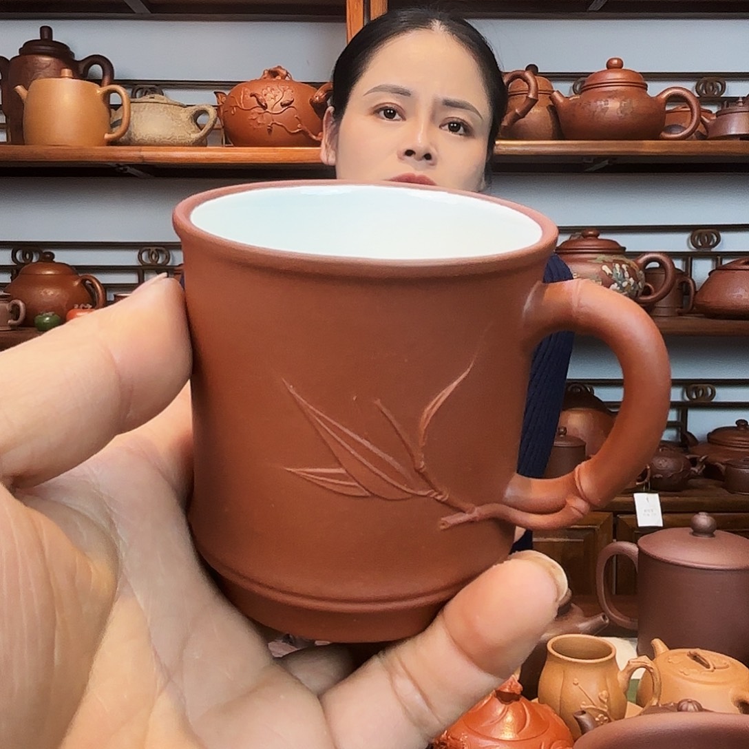 茶杯紫砂紫砂竹节杯