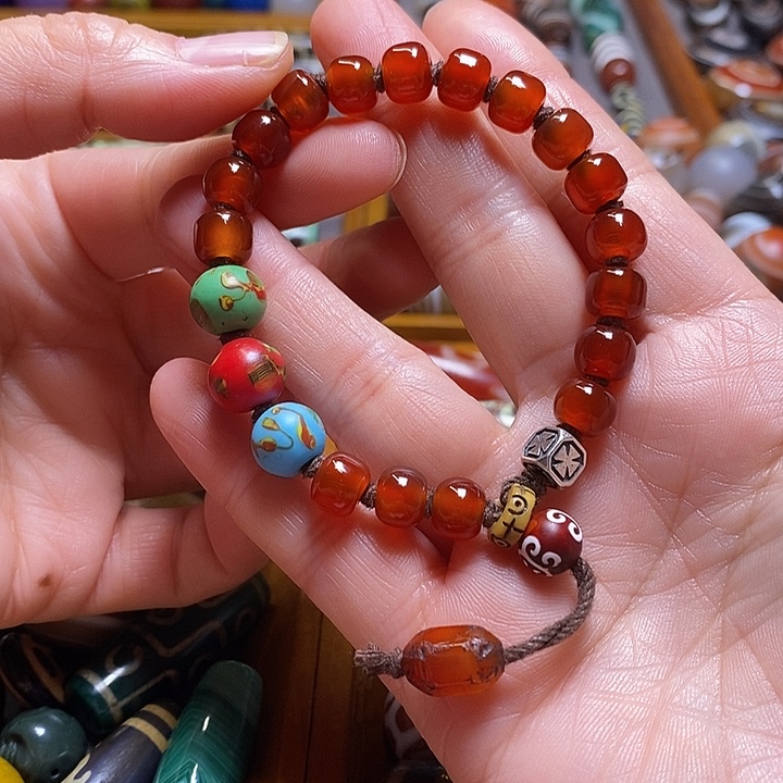 蓝***家玛瑙/玉髓未镶嵌手串