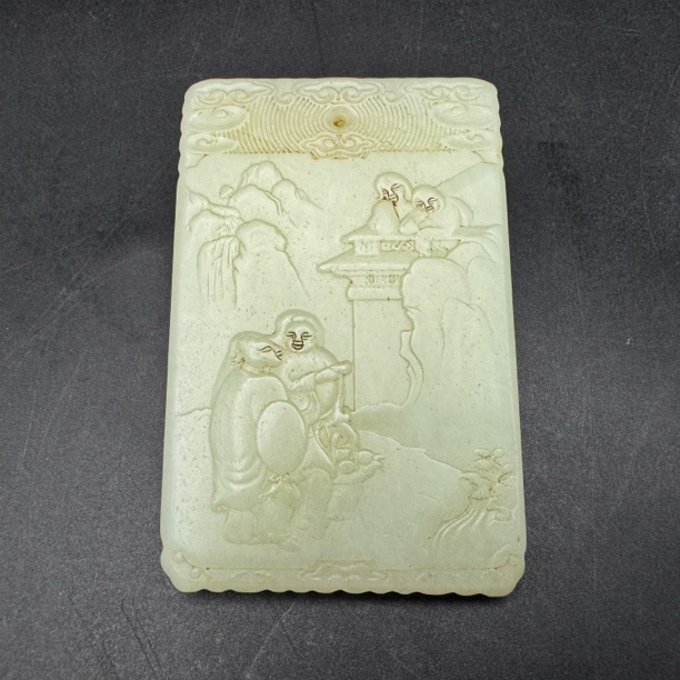 清代-和田玉子冈牌