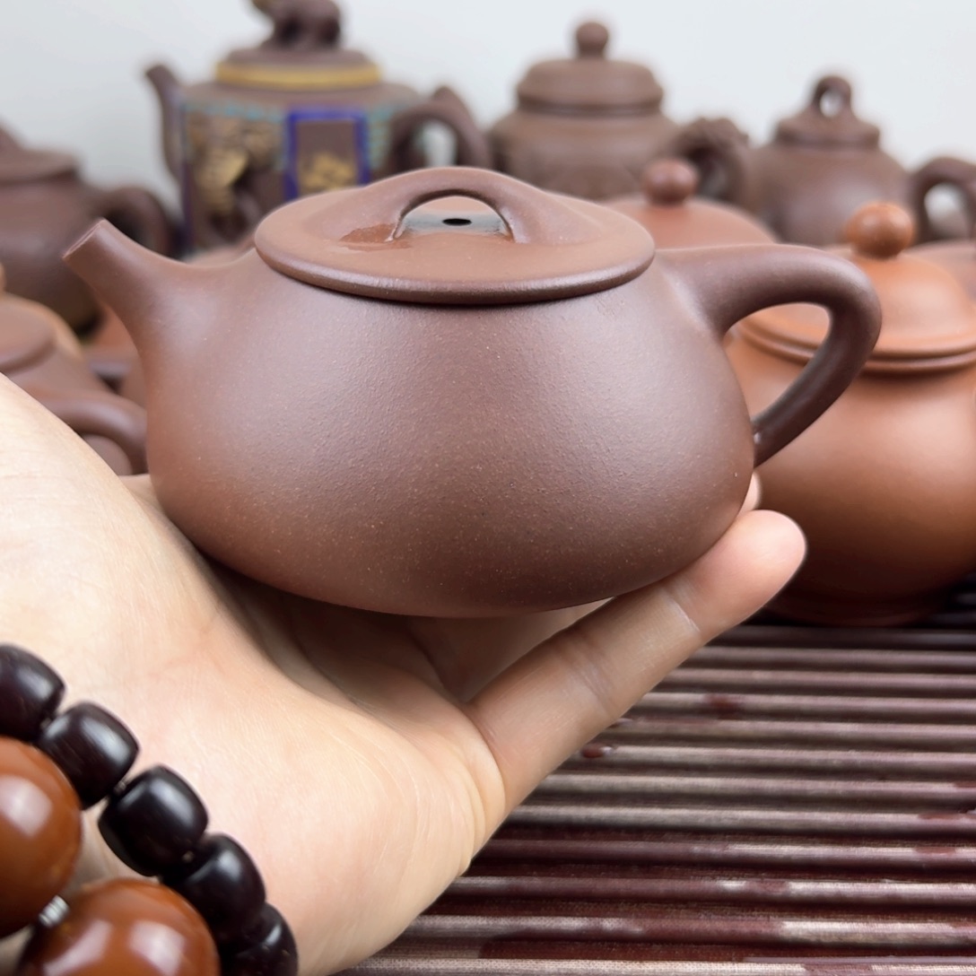 茶壶紫砂景舟石瓢240cc台西嫩底槽清