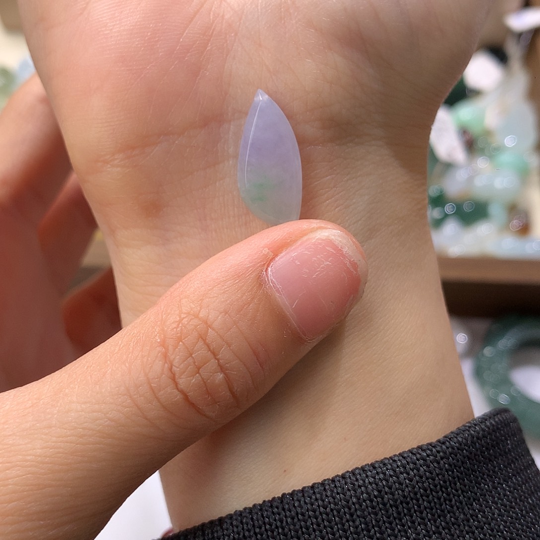 鹤***岚翡翠未镶嵌颈饰拍4单