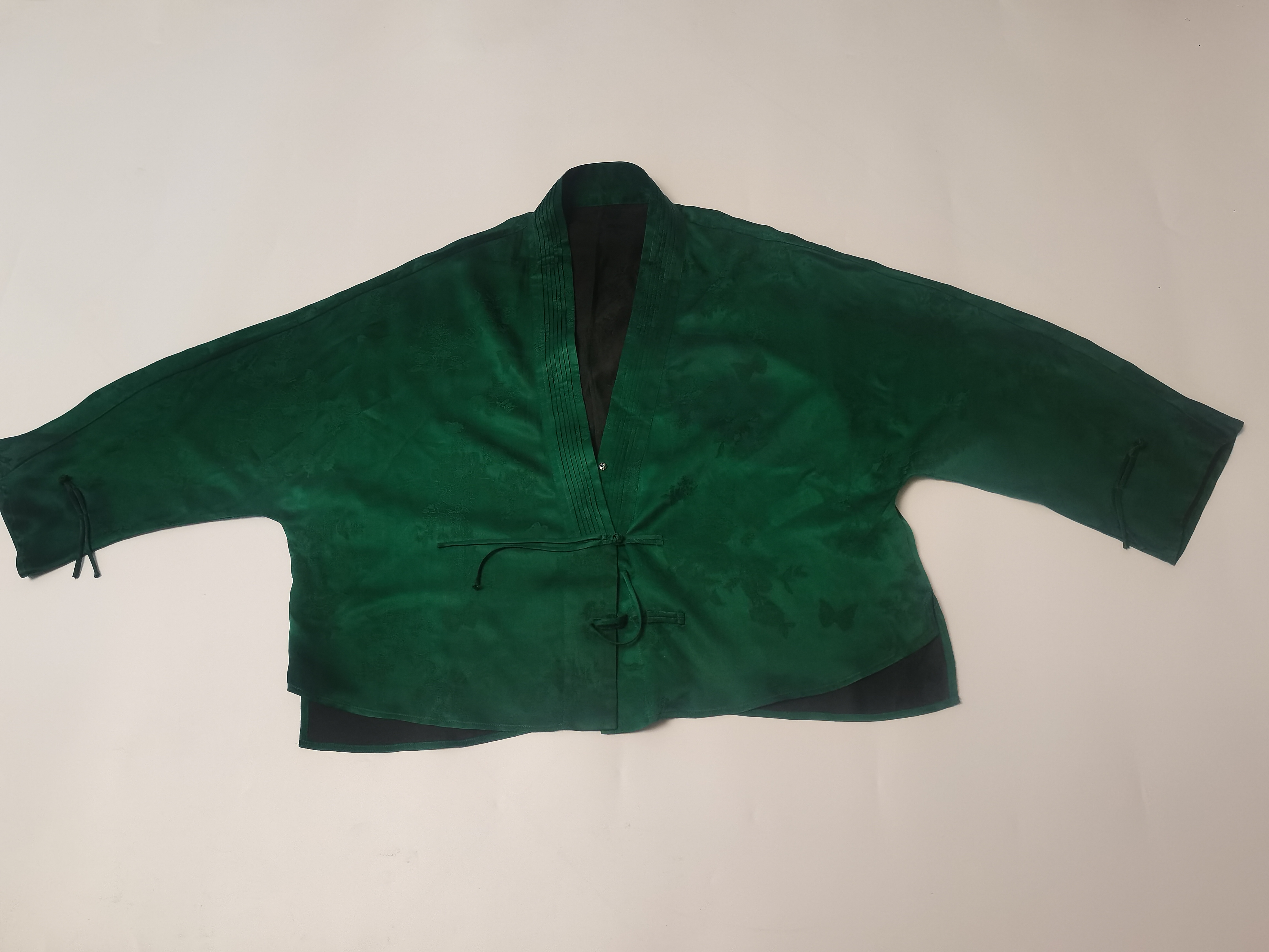 百分百桑蚕丝香云纱花萝外披百搭改链接用的