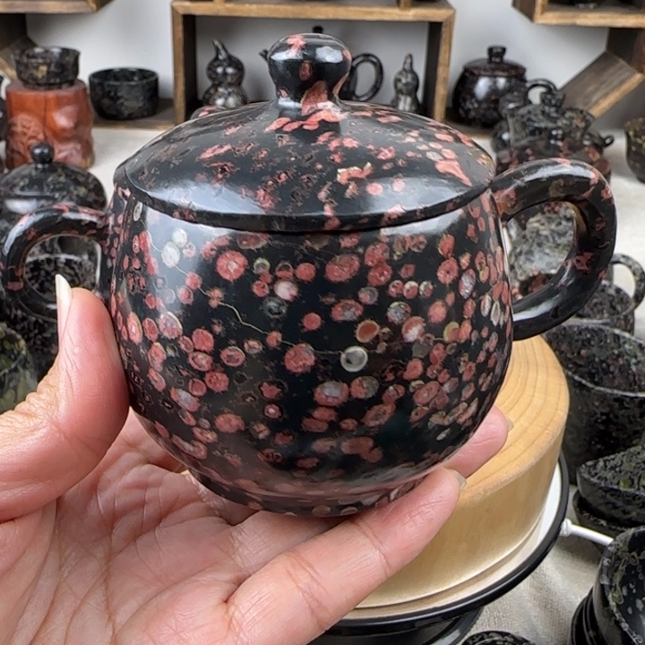 光**月梅花玉红梅办公杯瑕疵