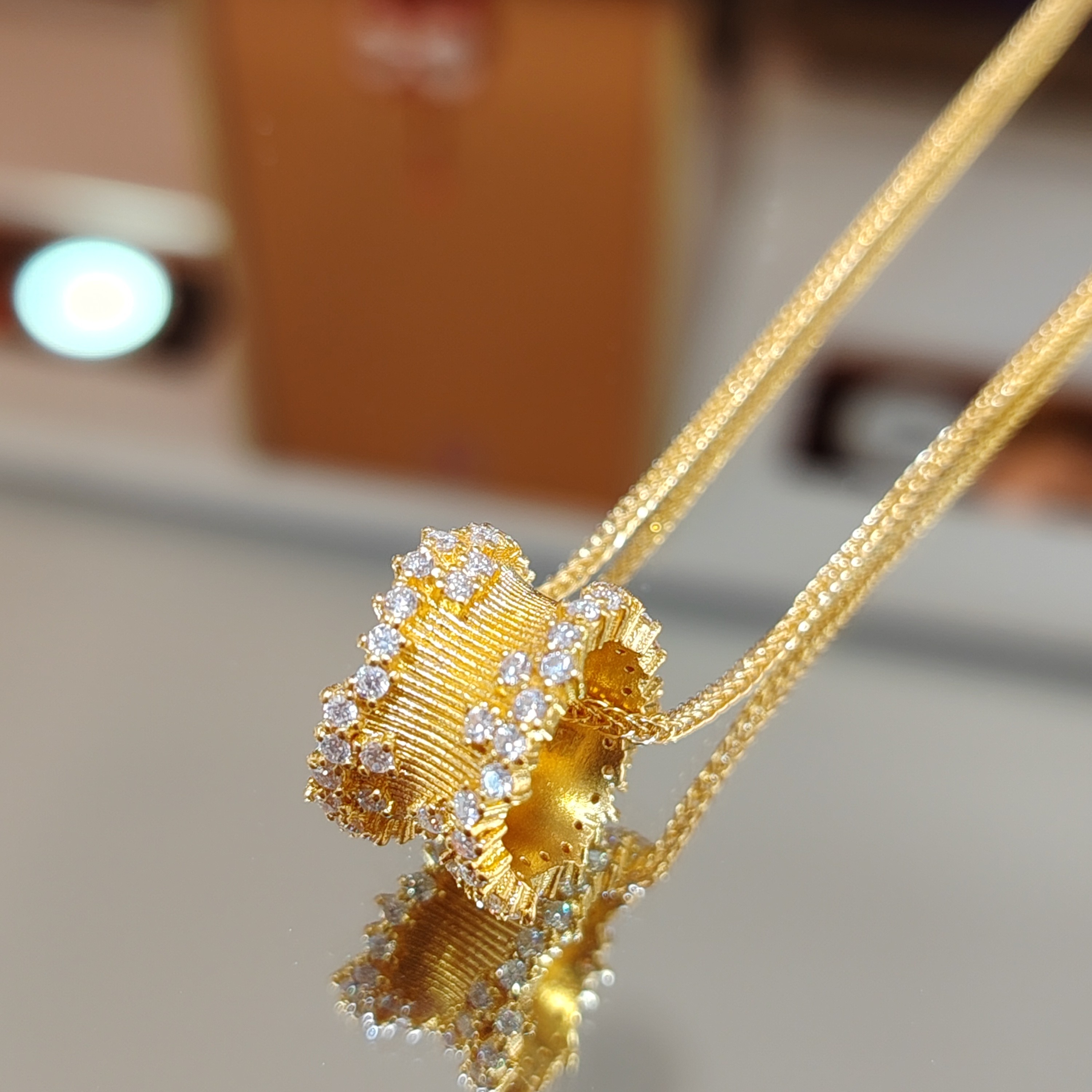 足金999花丝风雨桥套链（附加388）