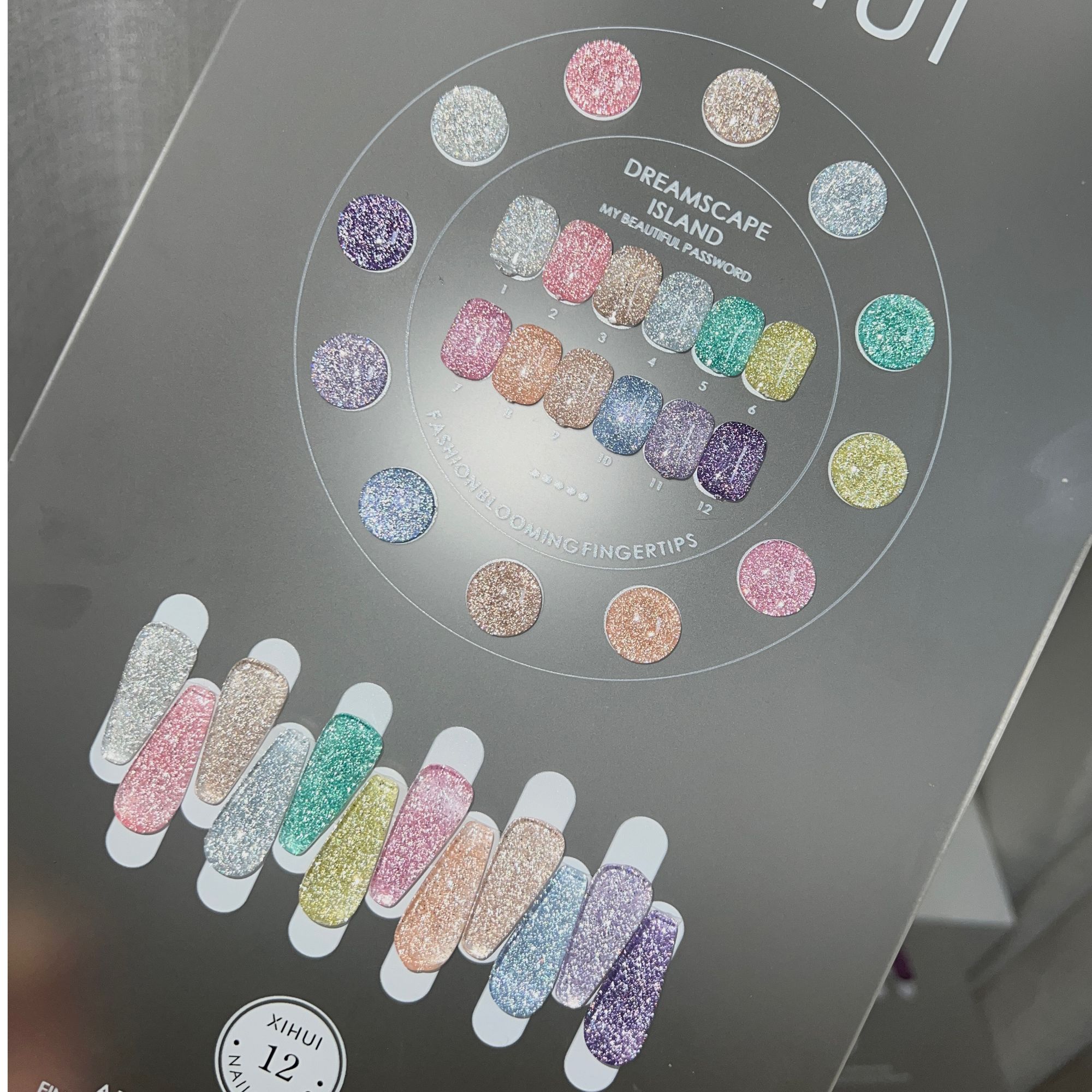 希绘椿野系列 2025新款 12色钻光星河小套高端反光碎钻甲油胶