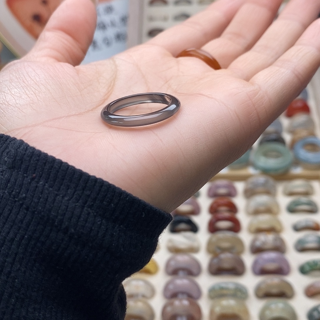 玛瑙/玉髓未镶嵌戒指A 53不退换港20