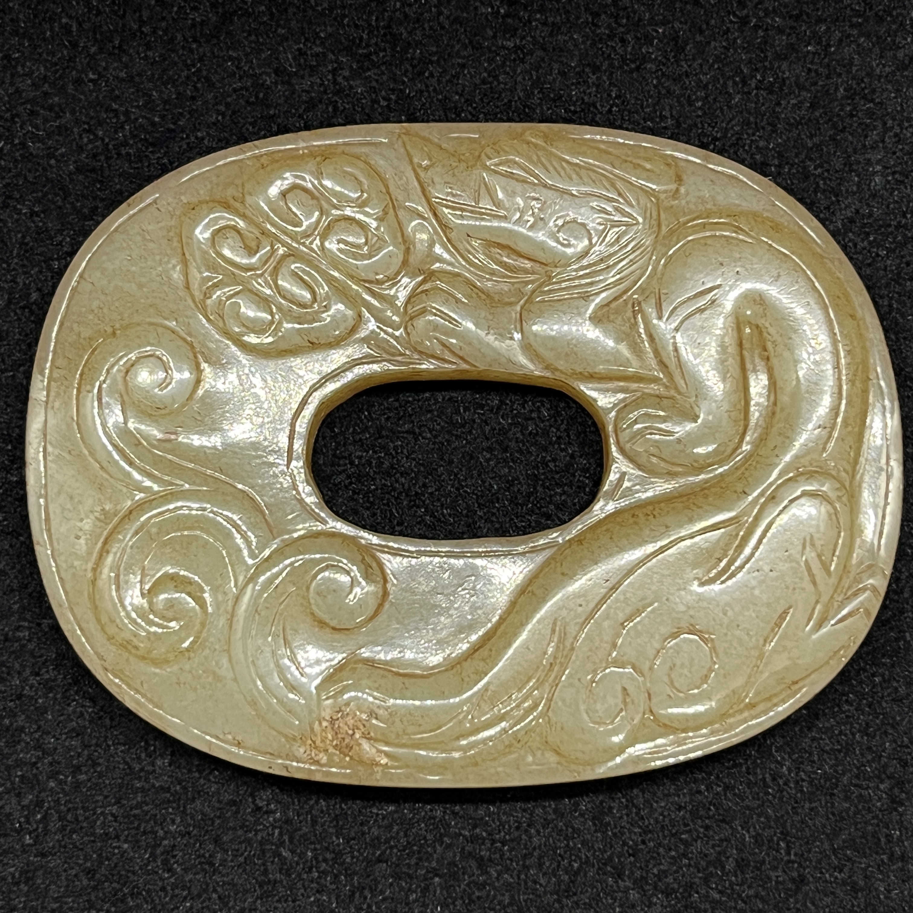 明-和田玉-龙纹玉佩-GT000166