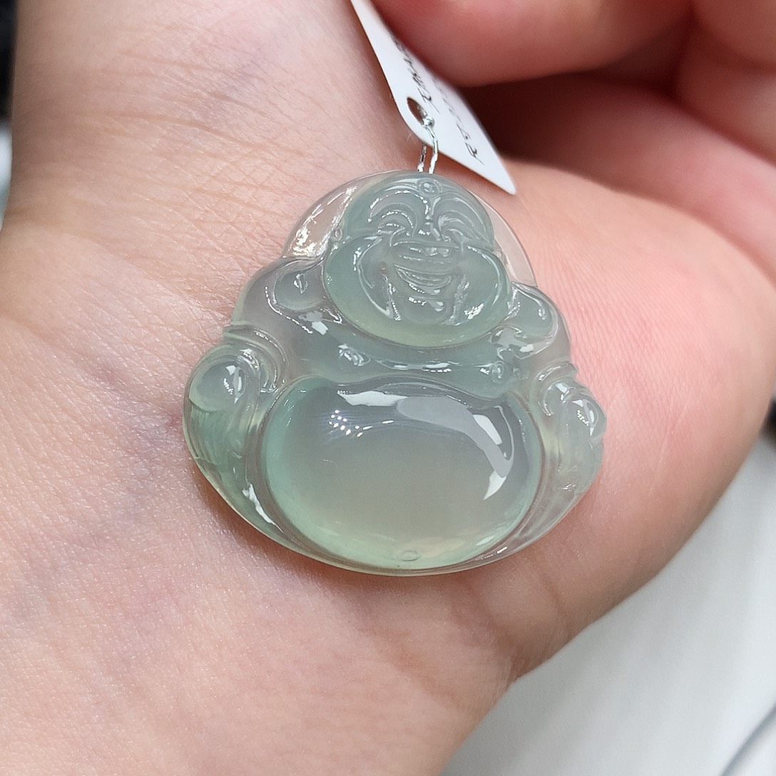 翡翠未镶嵌胸饰翡翠34，27.5/39/5.7