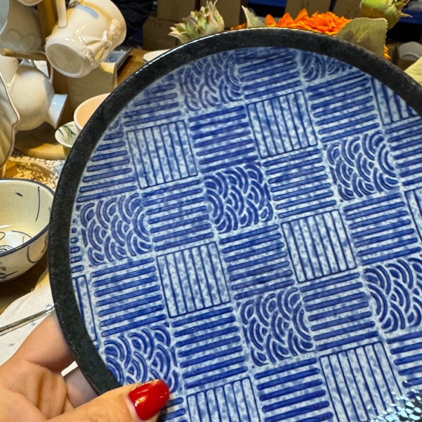 粗陶20厘米餐盘微瑕