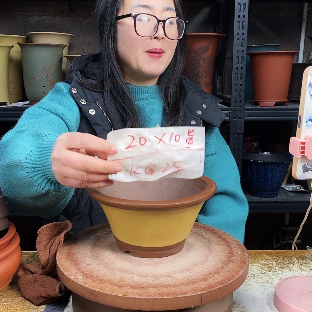 紫砂一只花盆货号KG28