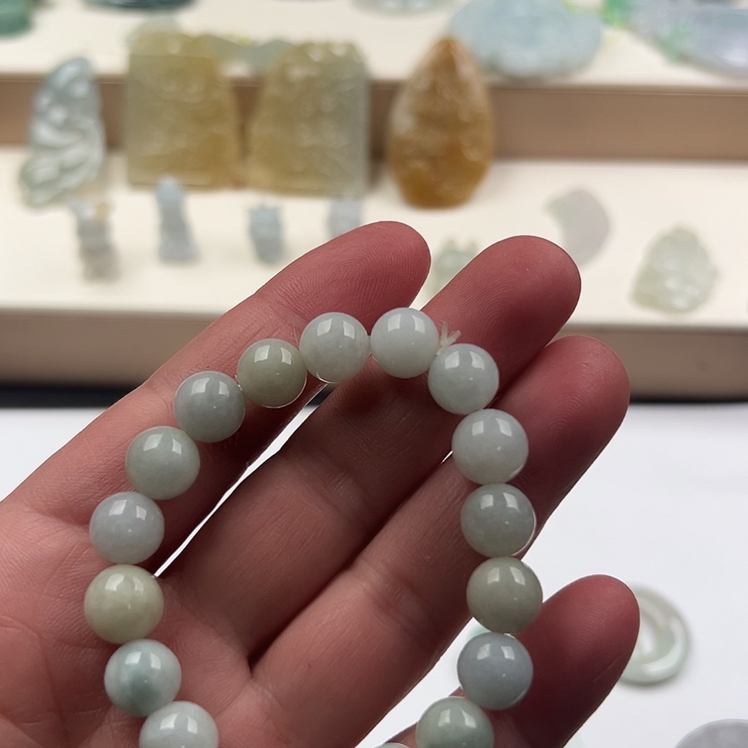 翡翠未镶嵌颈饰天然翡翠a货手串