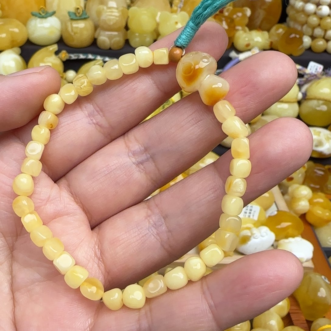 蜜蜡手链未镶嵌蜜蜡方糖手串