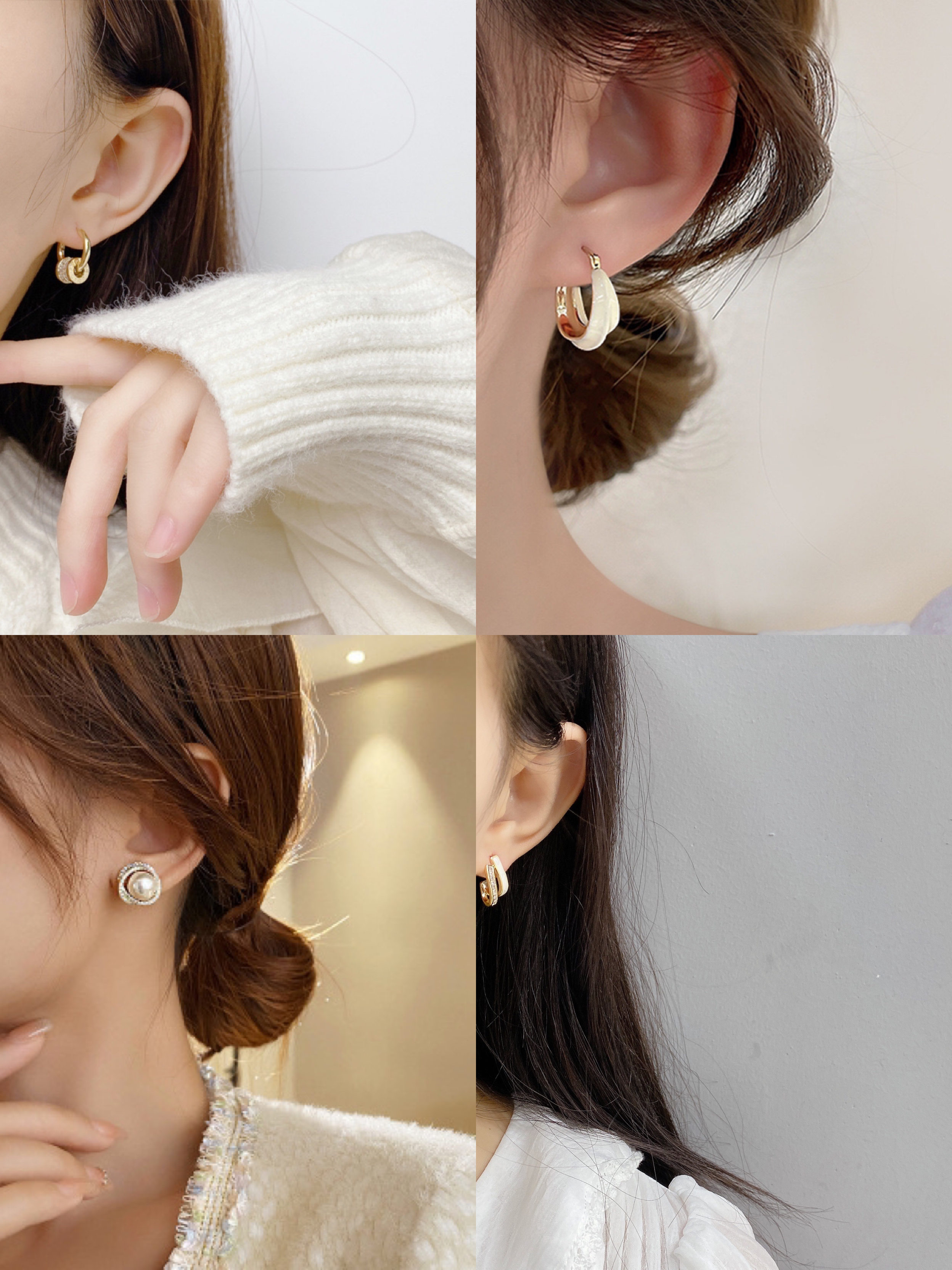 铜合金锆石耳饰 见面礼耳饰合集 每十五分钟开一个