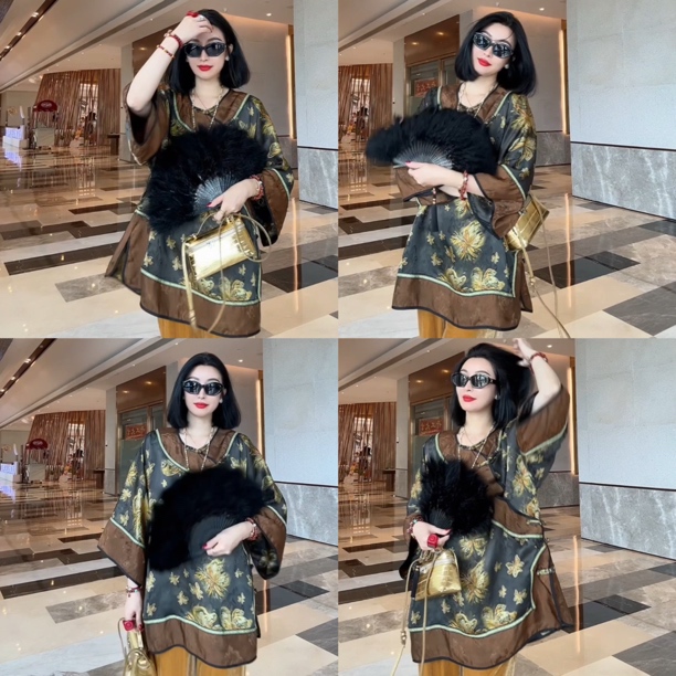 早秋新中式国风中式太太服上衣时尚复古斜襟提花女士