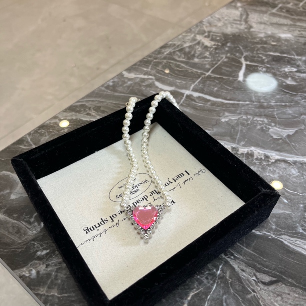 铜合金仿珍珠项链 三角臭臭项链XL3993