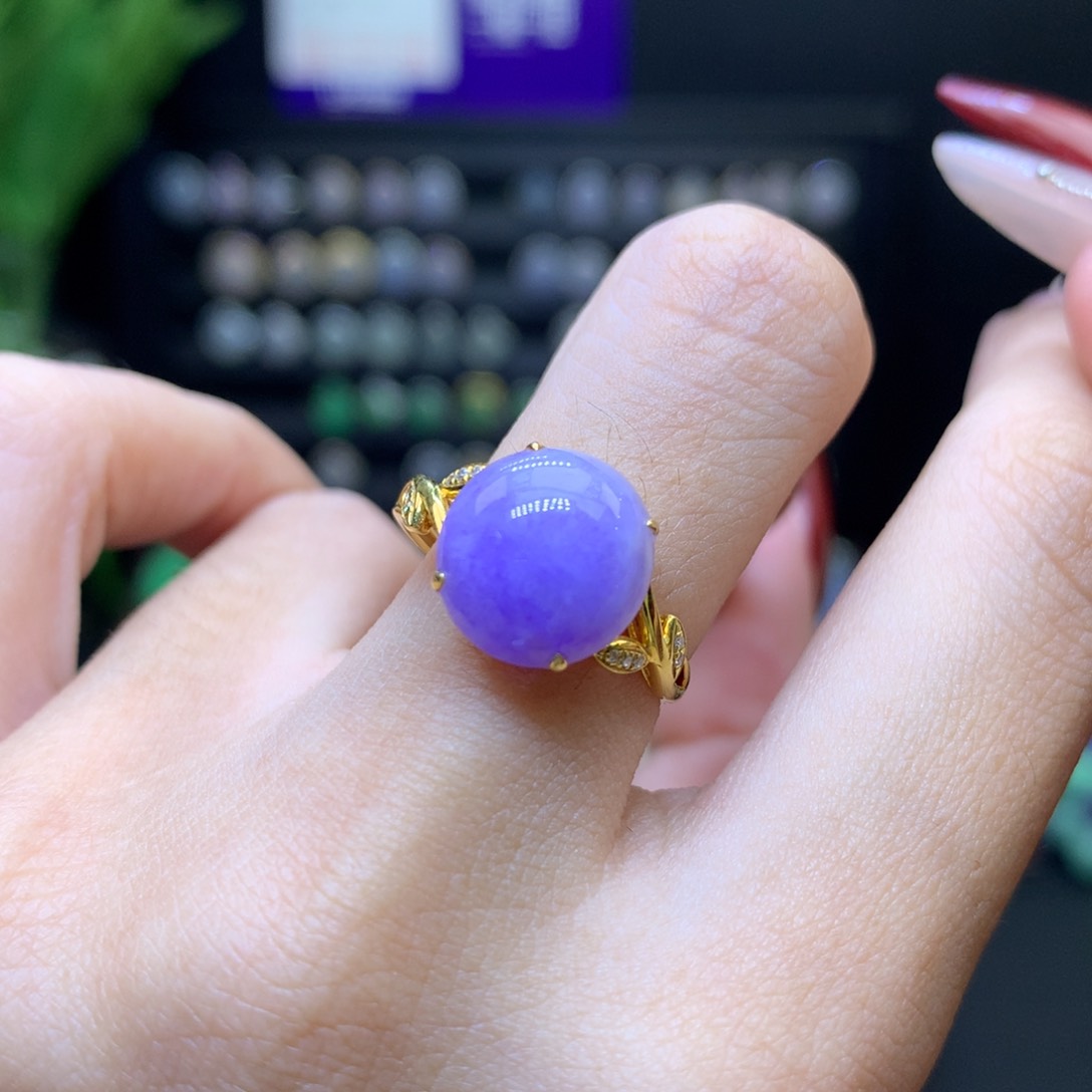 翡翠颈饰18K金镶嵌天然