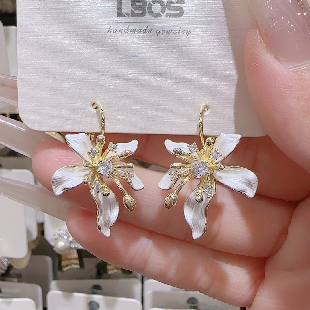 锆石铜合金925银耳环