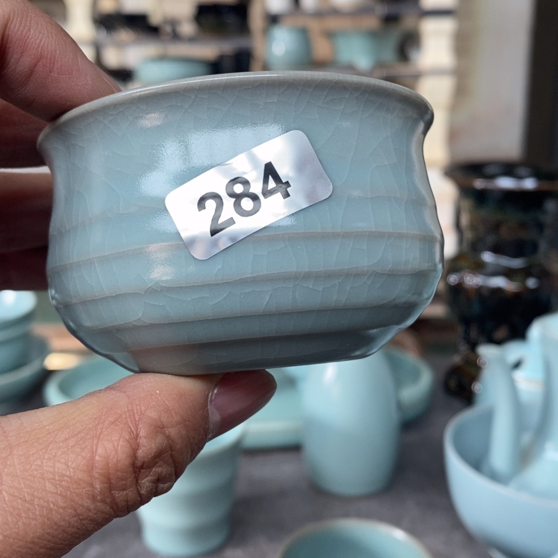 7***6杯子陶瓷抱朴瓷器仿古微蝦