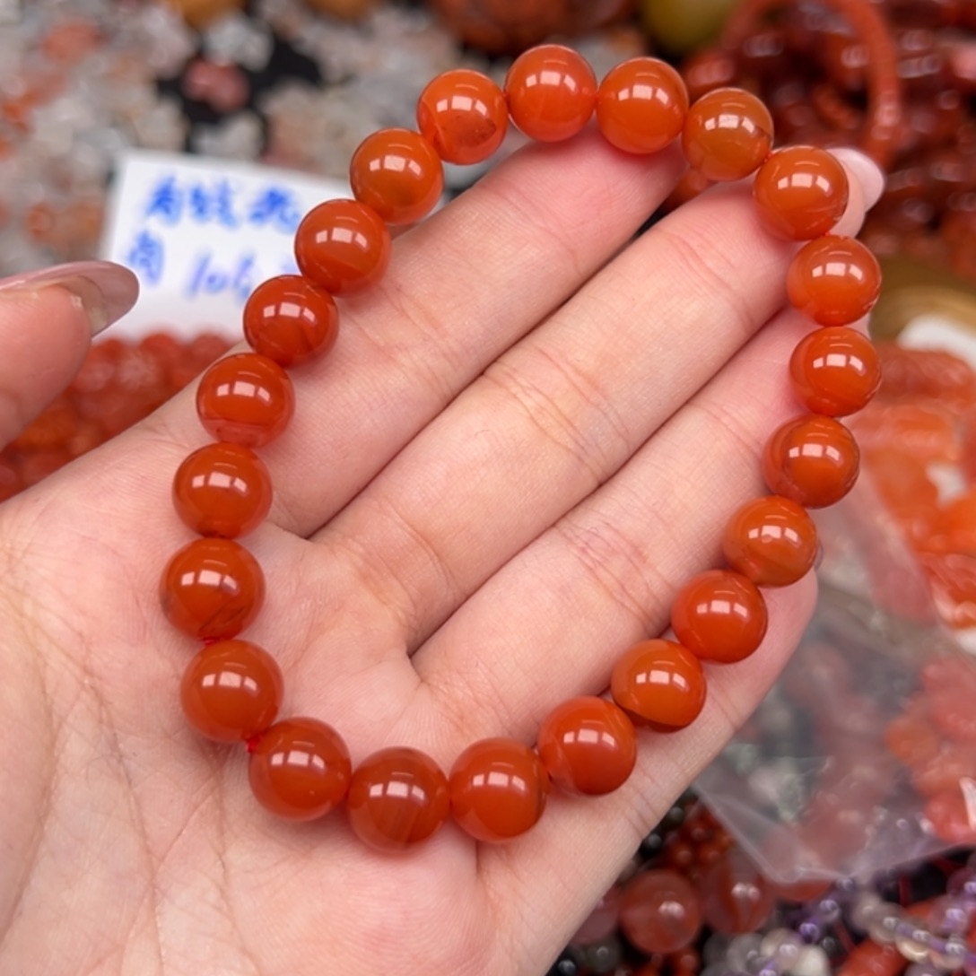 南红玛瑙未镶嵌手链