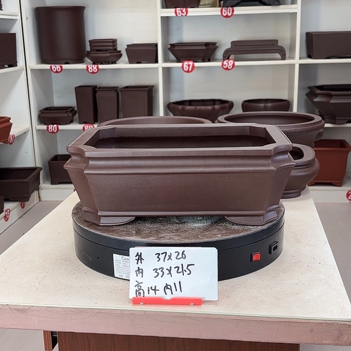 雨***虹花盆紫砂大切角小