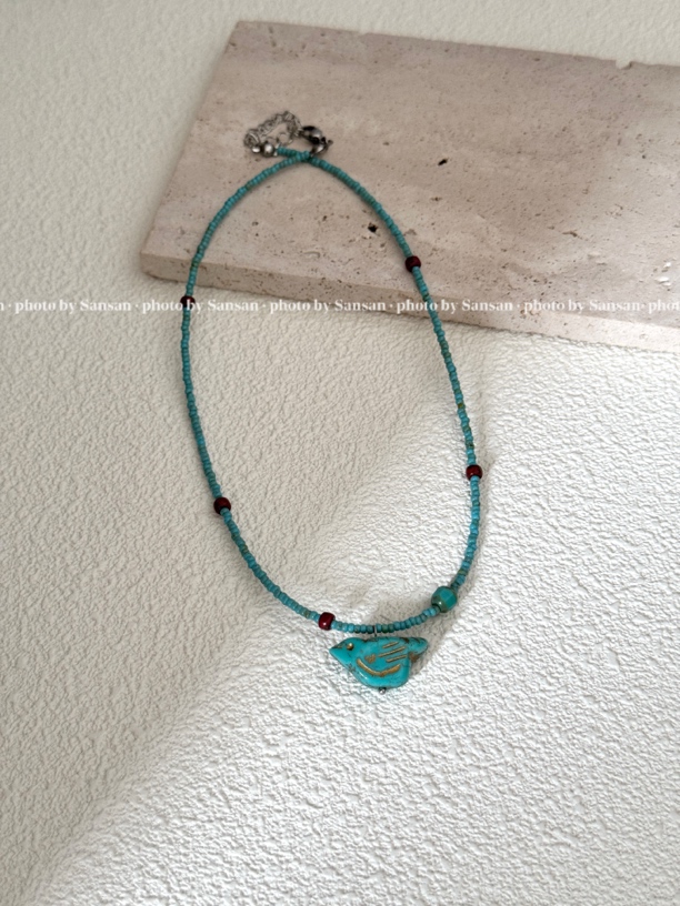 松林小鸟|原创手作捷克珠项链