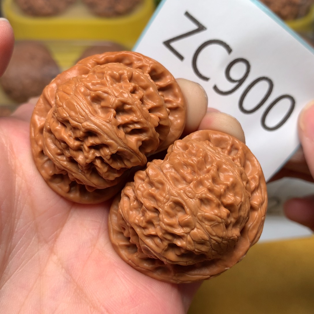 文玩核桃把件红皮肉灯41