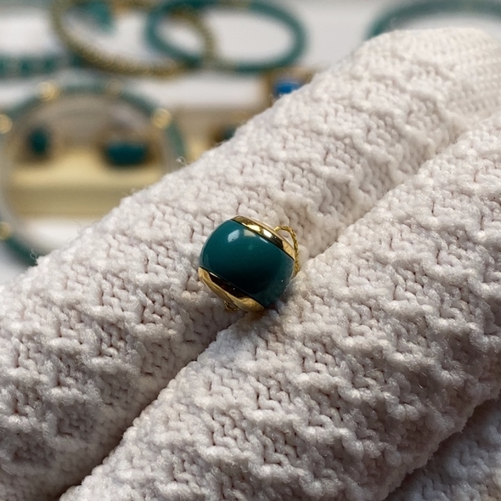 绿松石珠宝奇石18K金镶嵌A193