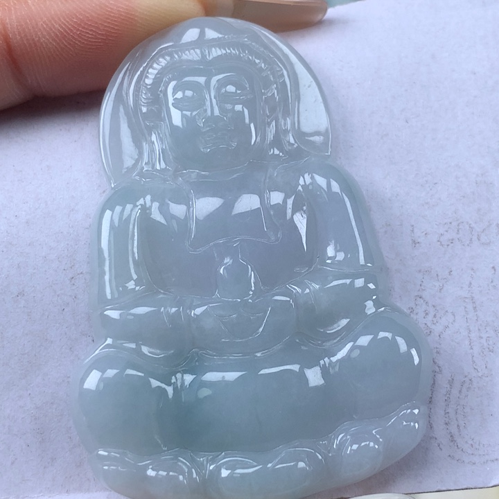 颈饰未镶嵌翡翠玉观音吊坠