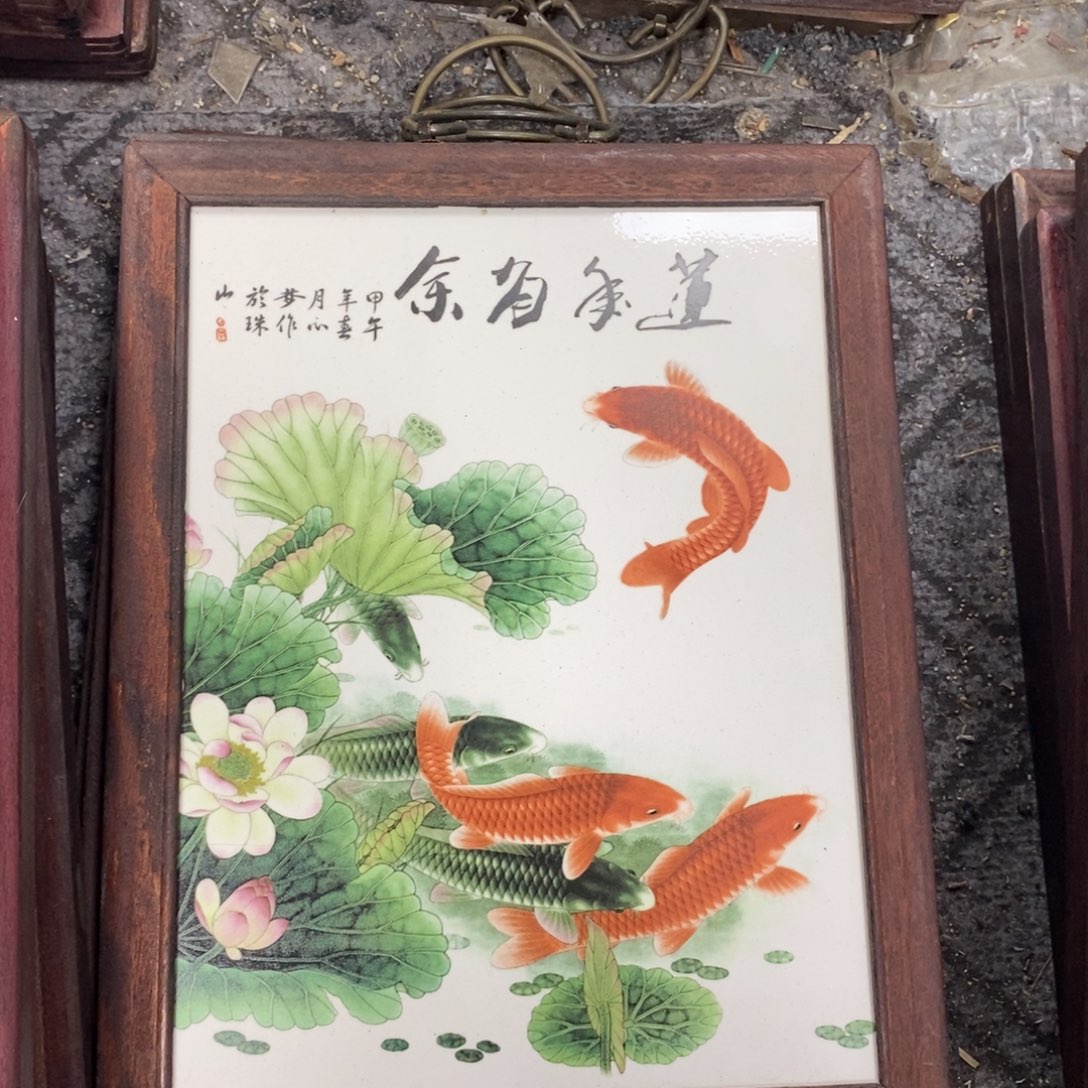 瓷37*28*1景德镇瓷板画柴窑烧制